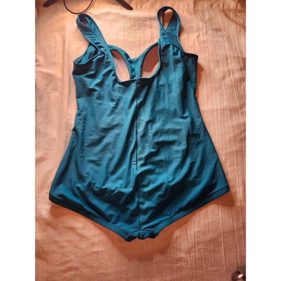 Maxine Of Hollywood Swim Swimsuit One Piece Padded Blue Plus Size 2XL - Picture 3 of 7